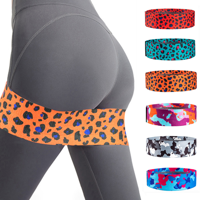 Yoga Fitness Resistance Band - Эластичные ленты для ягодиц с леопардовым